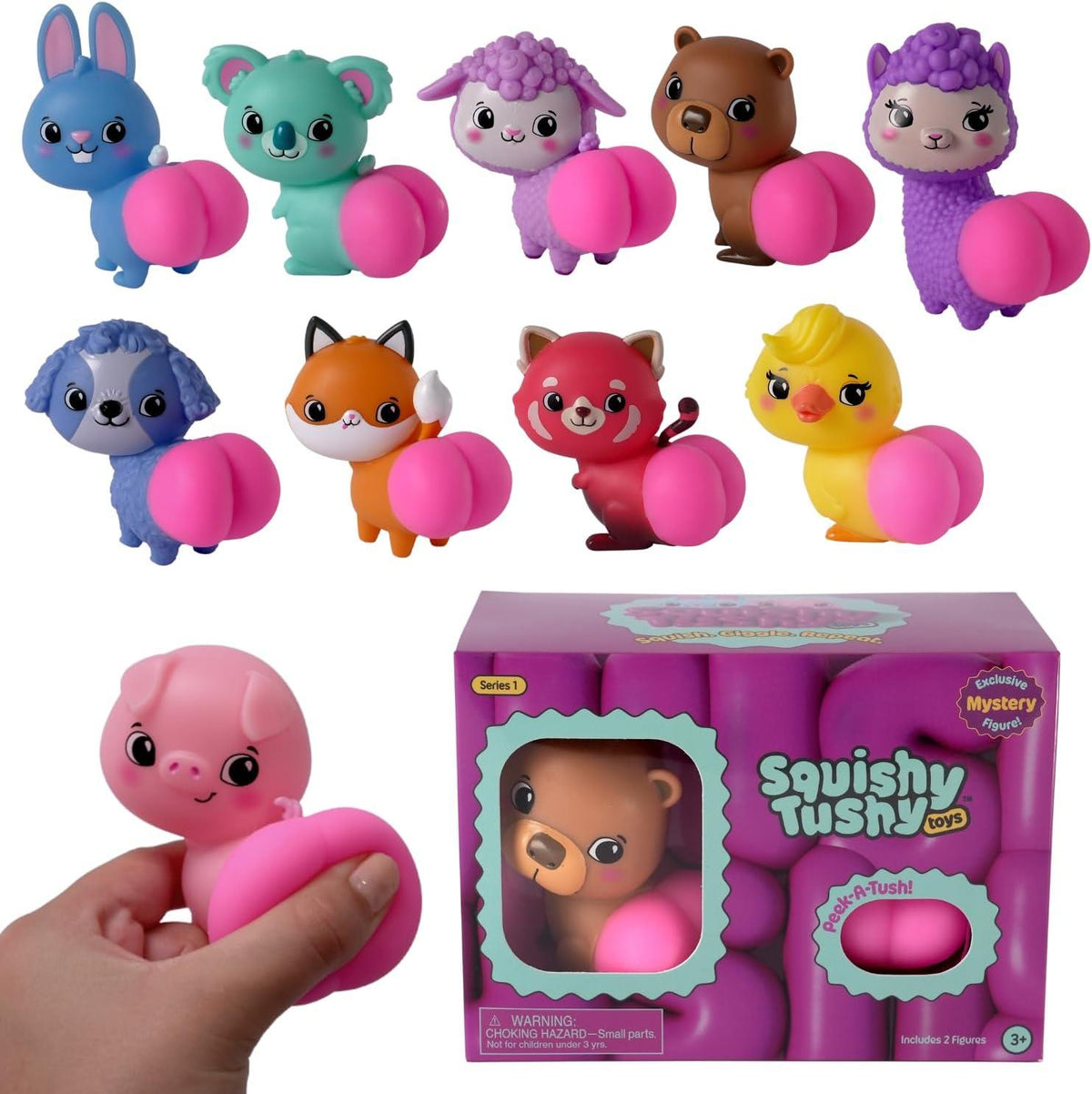 Squishy Tushy Double Bubble Butts 3 Inch Figures