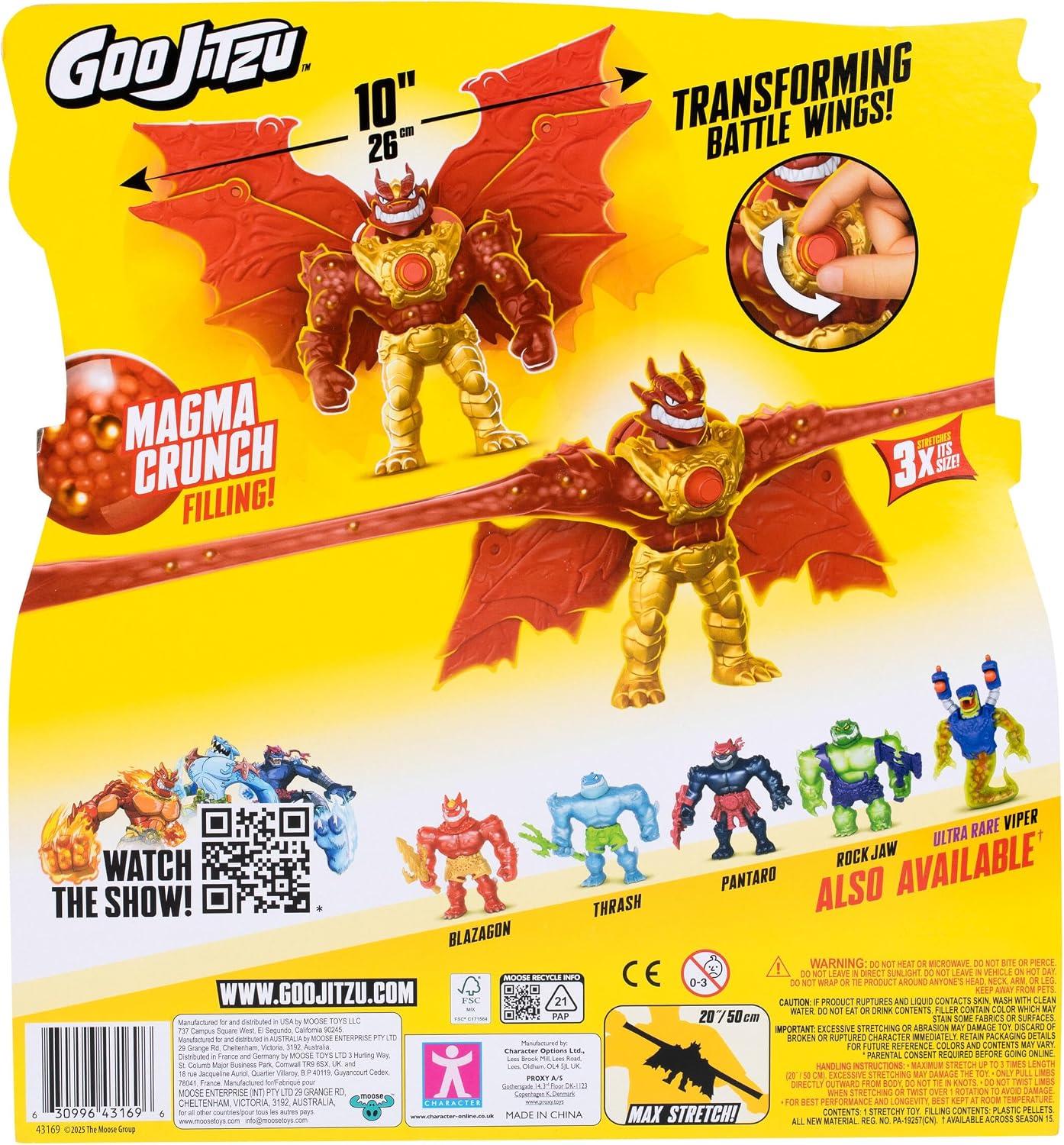 Goo Jit Zu Battlewing 8.5-Inch Stretchy Action Figure - Blazagon
