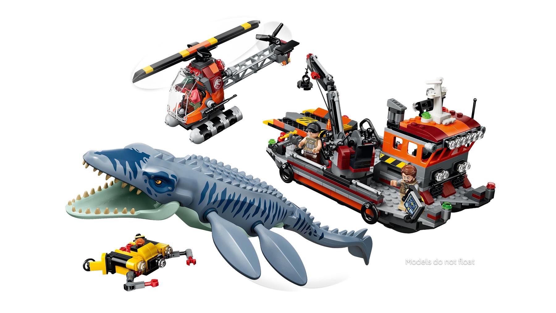 LEGO Jurassic World Mosasaurus Dinosaur Boat Attack 77983