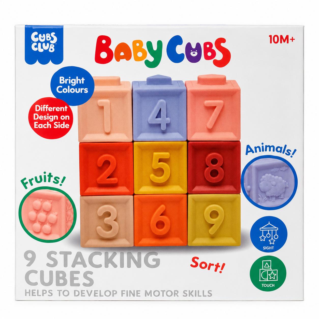 Cubs Club Baby Cubs 9-Piece Stacking Cubes