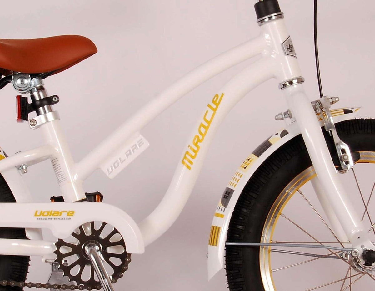 Volare Miracle Cruiser 16-Inch Girl's Bike - White