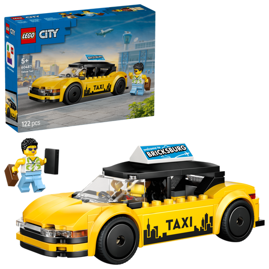 LEGO City Yellow Taxi Toy Model Car Kit 60487