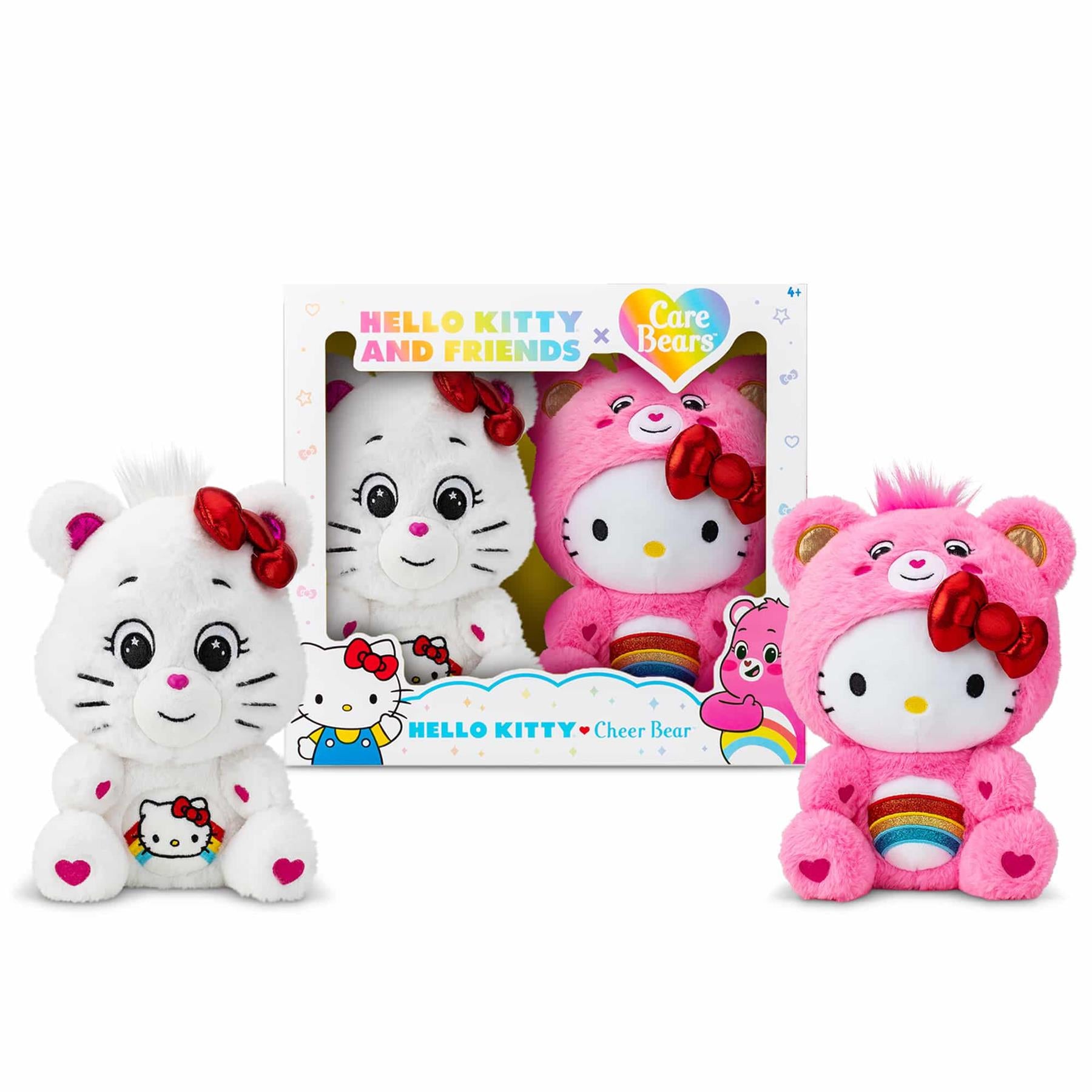 Care Bears x Hello Kitty Cheer Bear & Hello Kitty 2-Pack Plush Set 25cm