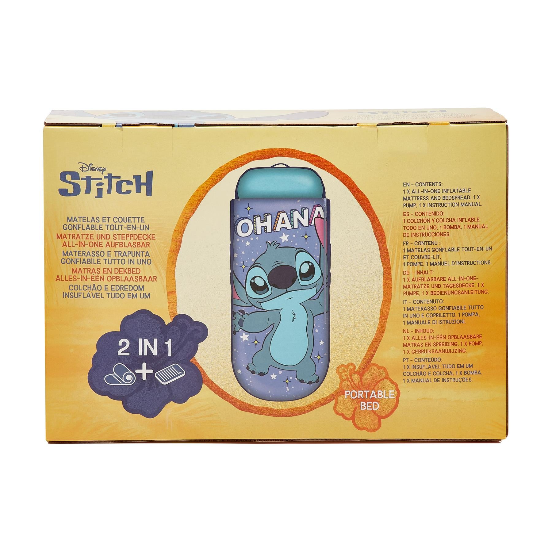Disney Lilo & Stitch All in 1 Inflatable Portable Bed