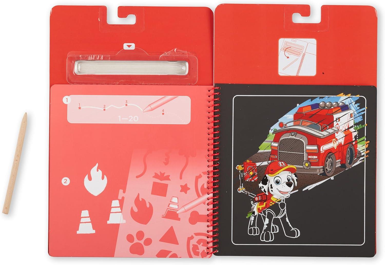 Melissa and Doug Paw Patrol Scratch Art Pad Marshall