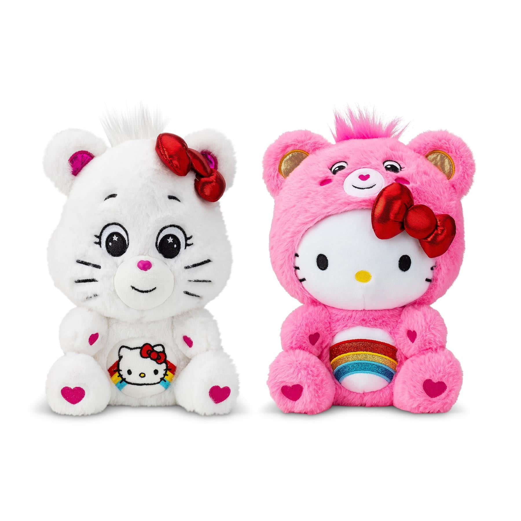 Care Bears x Hello Kitty Cheer Bear & Hello Kitty 2-Pack Plush Set 25cm