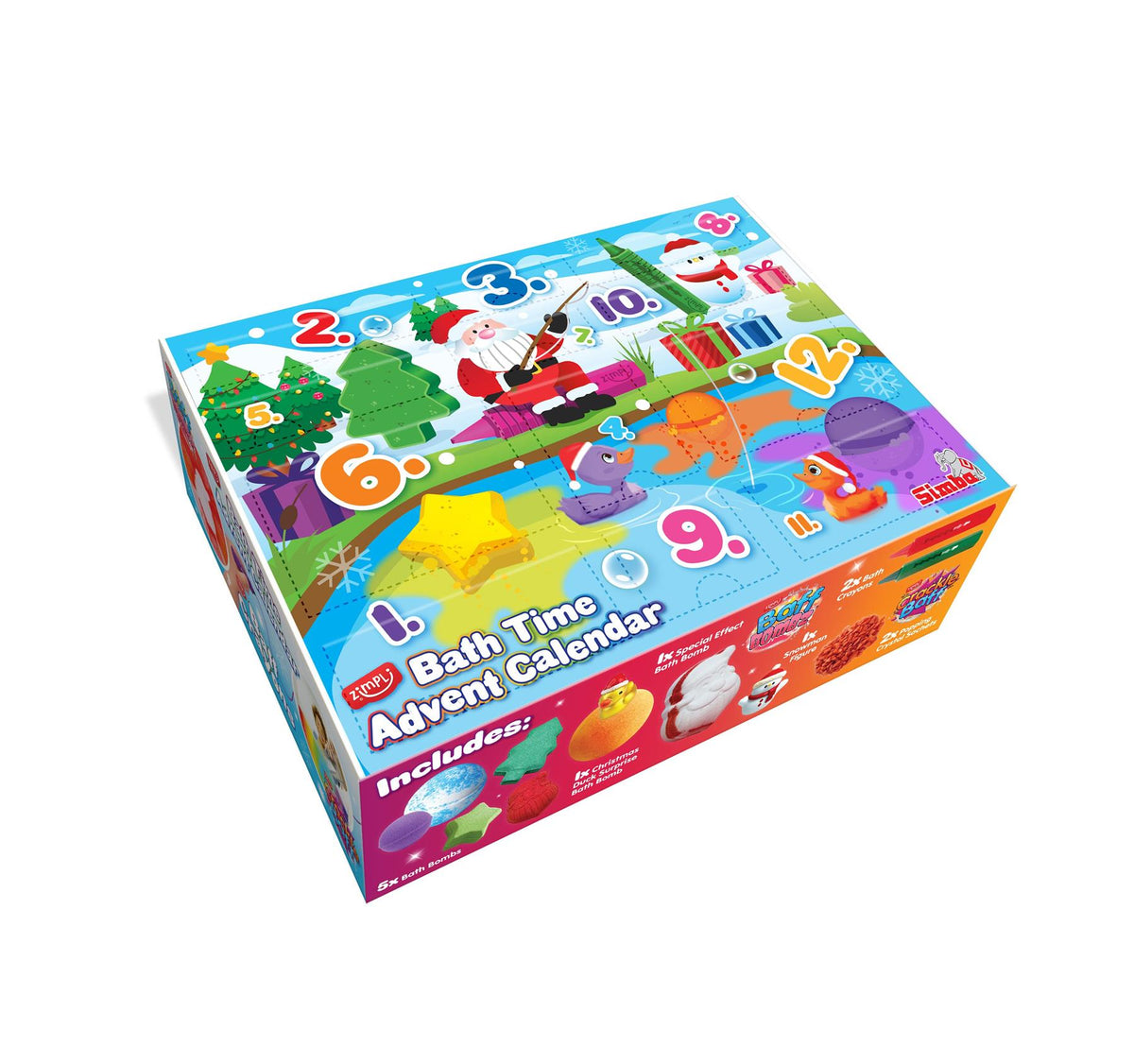Zimpli Kids 12 Days of Christmas Bath Time Advent Calendar