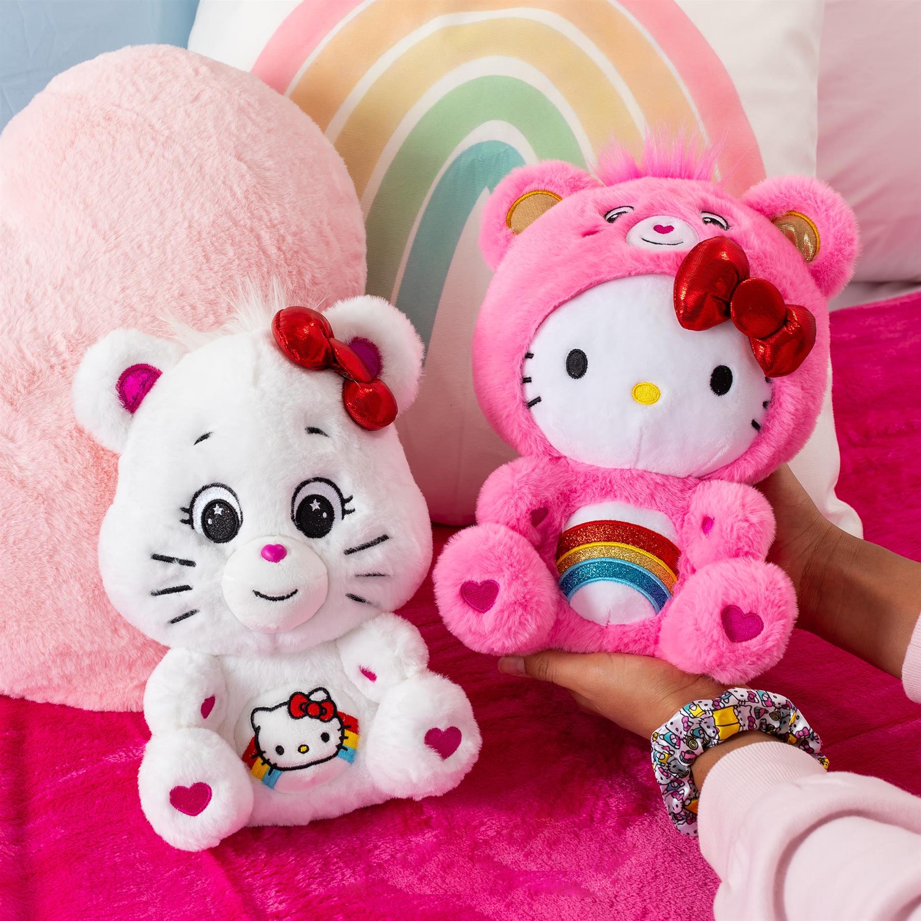 Care Bears x Hello Kitty Cheer Bear & Hello Kitty 2-Pack Plush Set 25cm