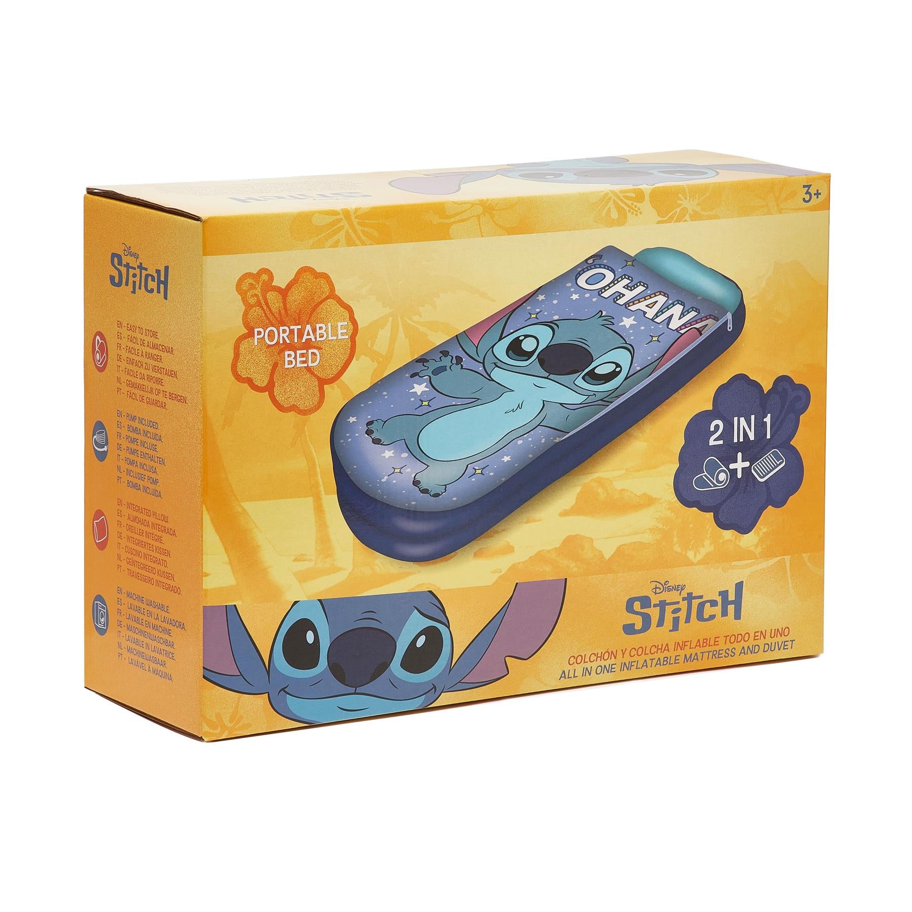 Disney Lilo & Stitch All in 1 Inflatable Portable Bed