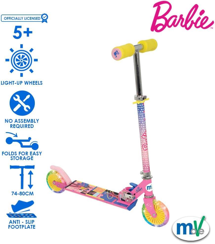Barbie Folding Inline Scooter with Light Up Wheels