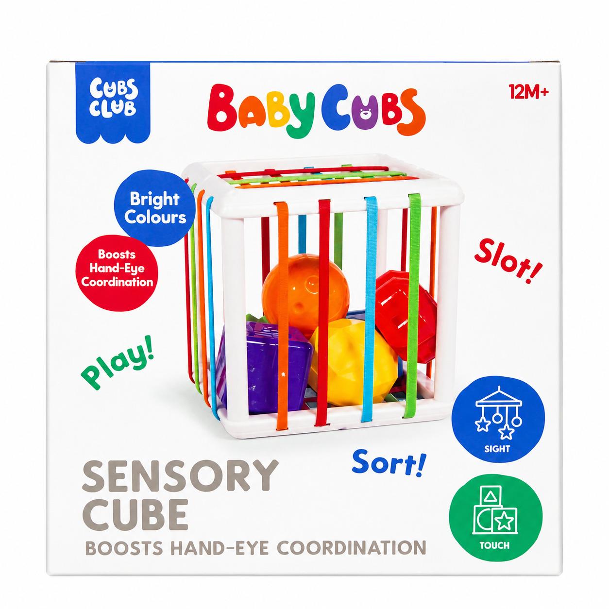 Cubs Club Baby Cubs Sensory Cube with Shaped Blocks