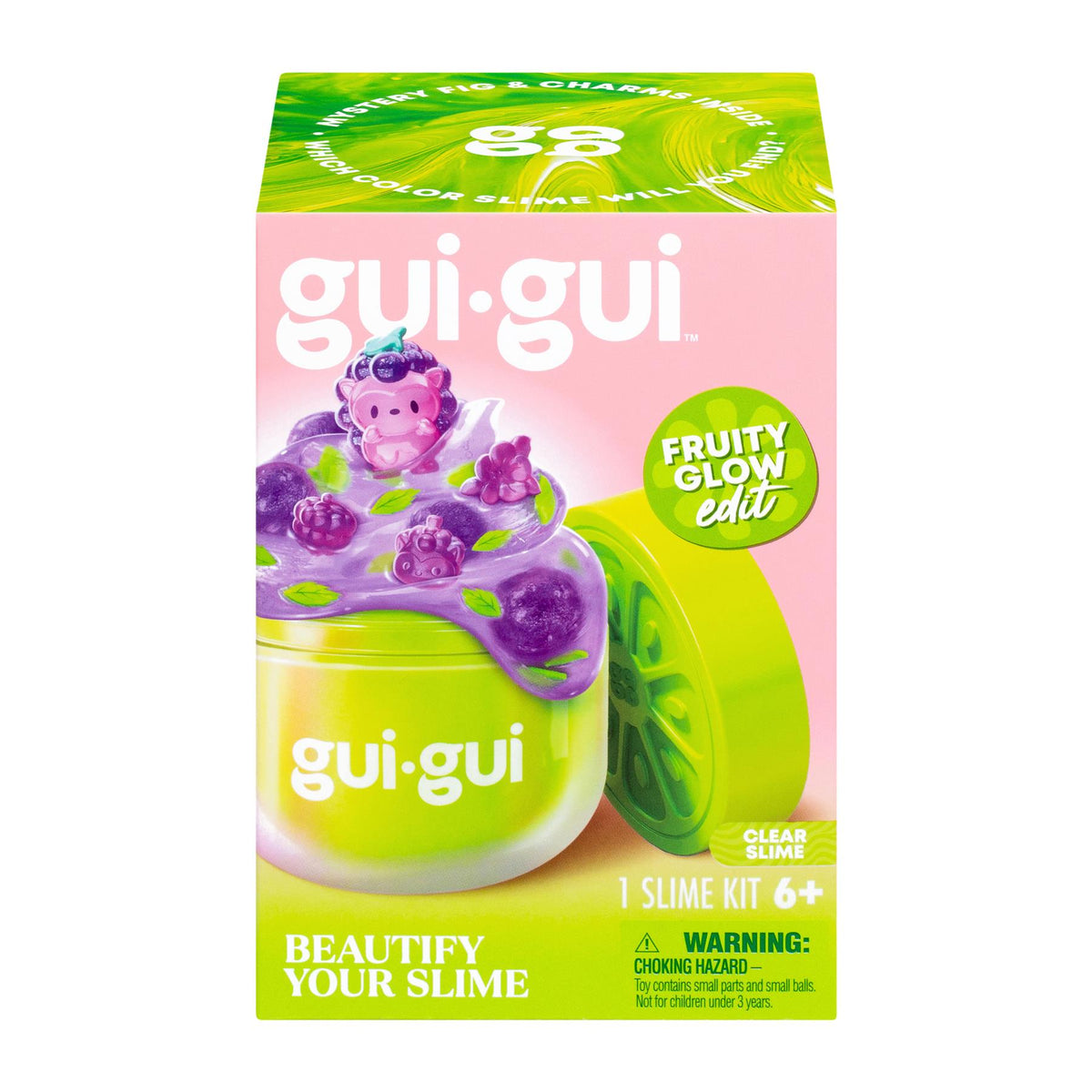 Gui Gui Fruity Glow Single Pack Beautify Your Slime - Clear Slime