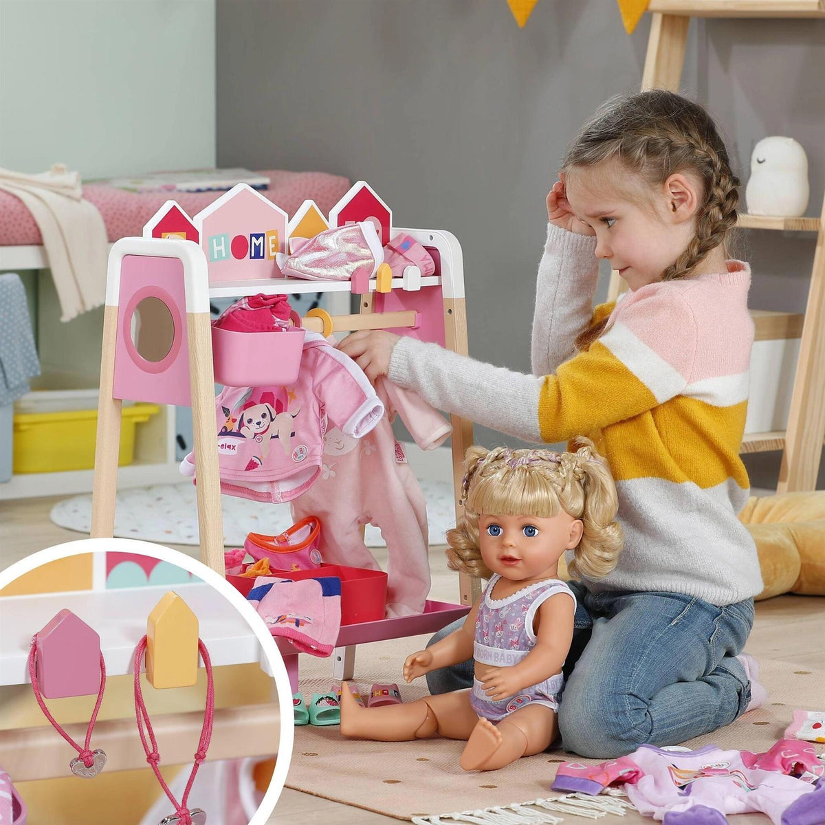 BABY born Clothes Rail with Mirror