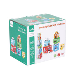 Lelin Stacking Cubes With Six Vehicles