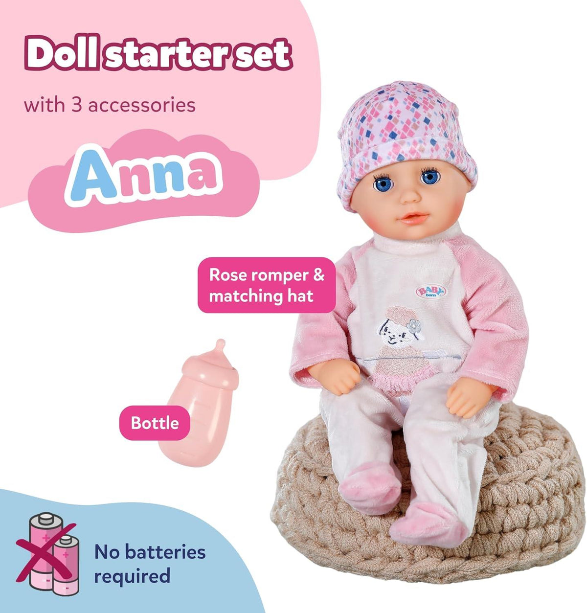 BABY born 36cm Doll - Anna Rose