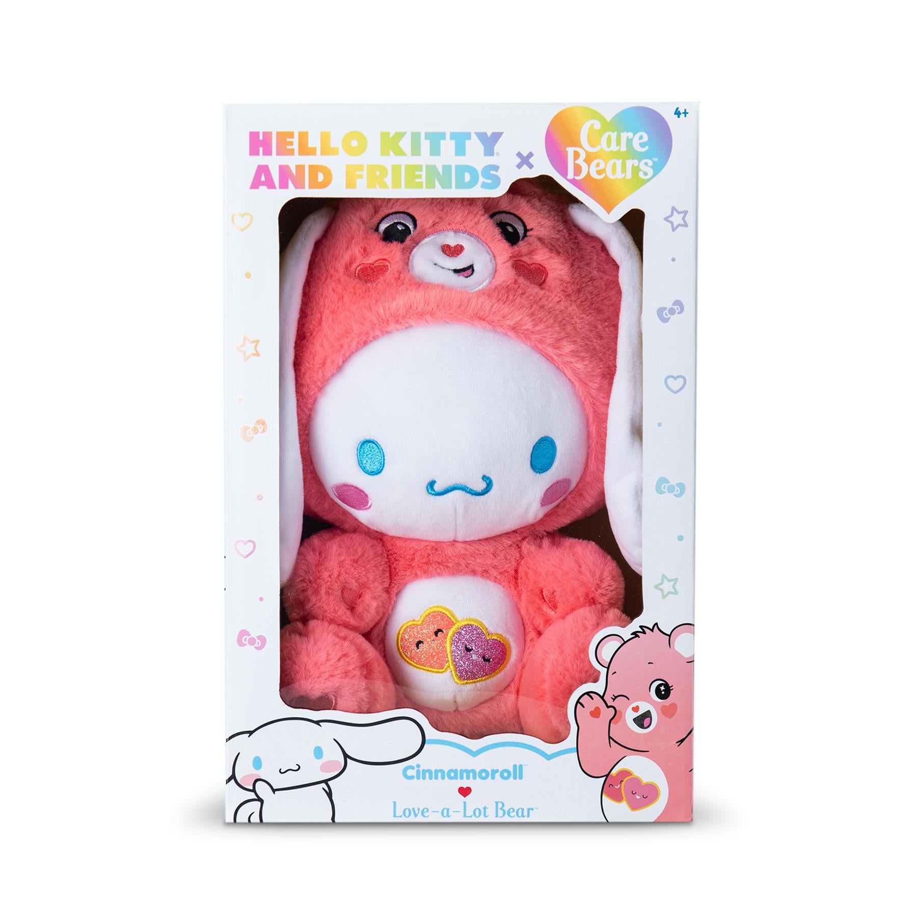 Care Bears x Hello Kitty Cinnamoroll as Love-A-Lot Bear Plush 25cm