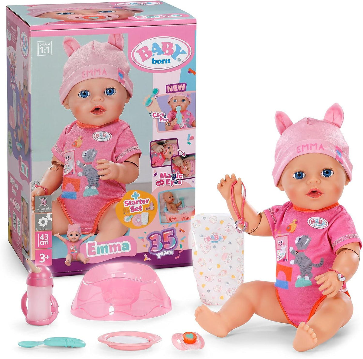 BABY born Click and Play 43cm Doll - Emma
