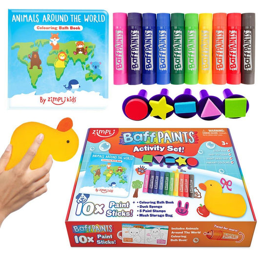 Zimpli Baff - Bath Paints Activity Set & Colouring Book