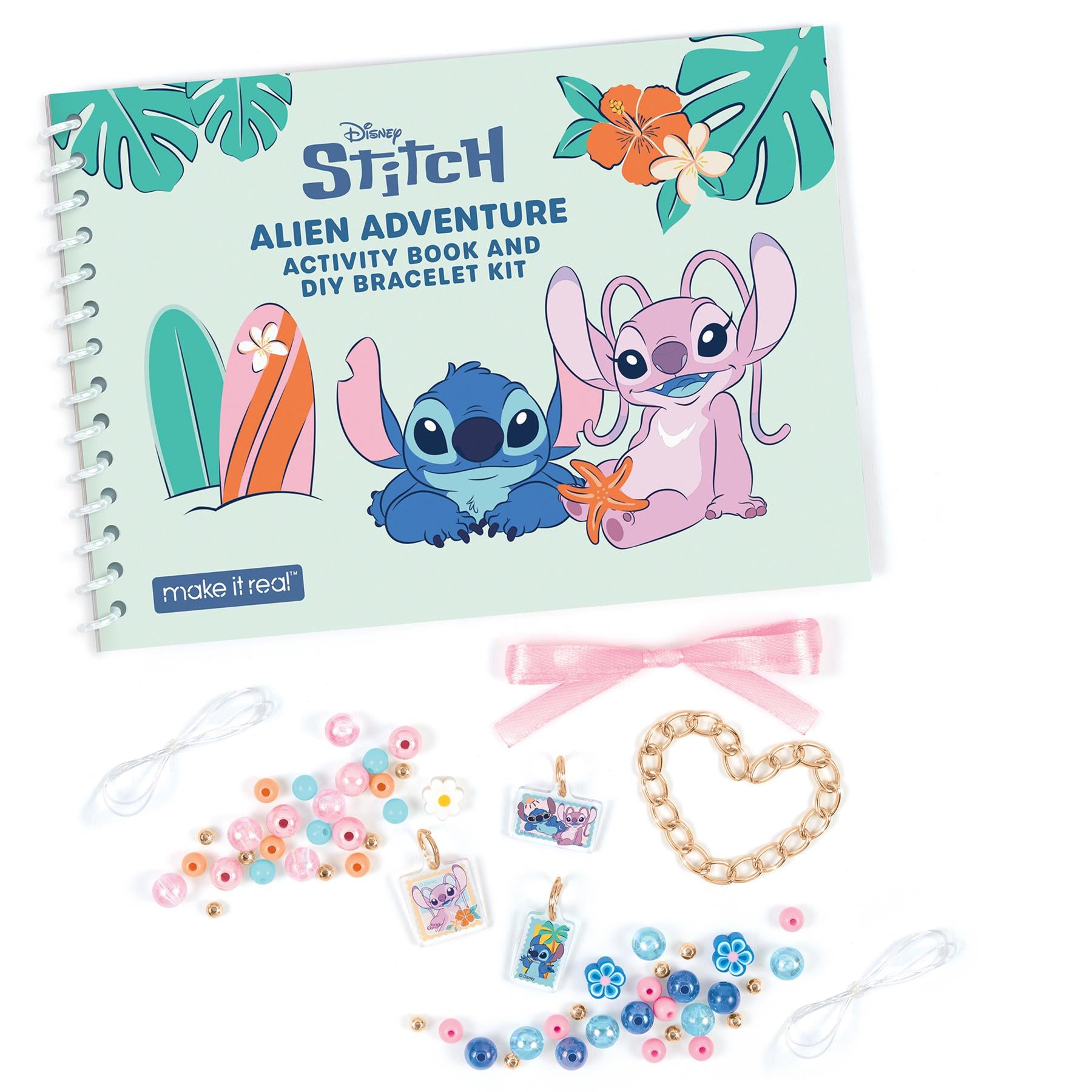 Make It Real Disney's Stitch Alien Adventure Activity Book & DIY Bracelet Kit