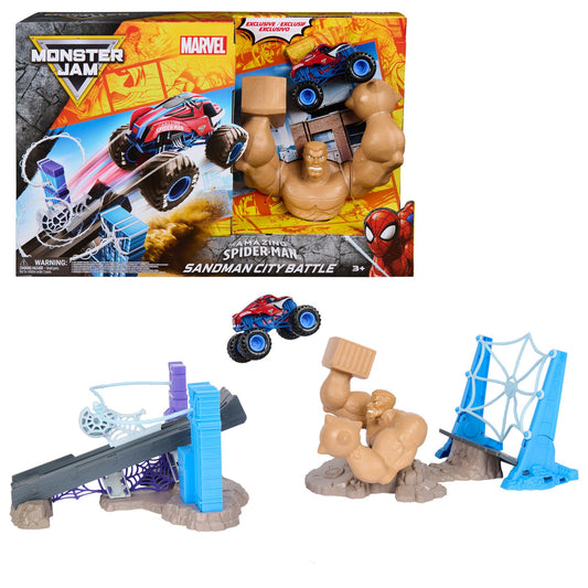 Marvel Spiderman Monster Jam 1:64 Playset