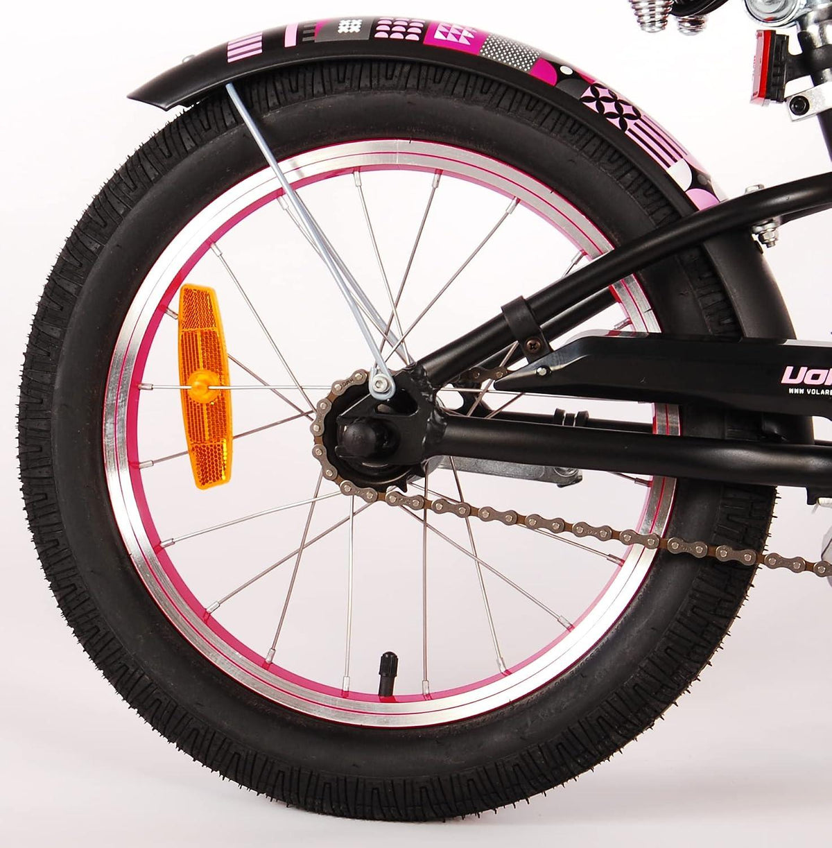 Volare Miracle Cruiser 16-Inch Girl's Bike - Matte Black