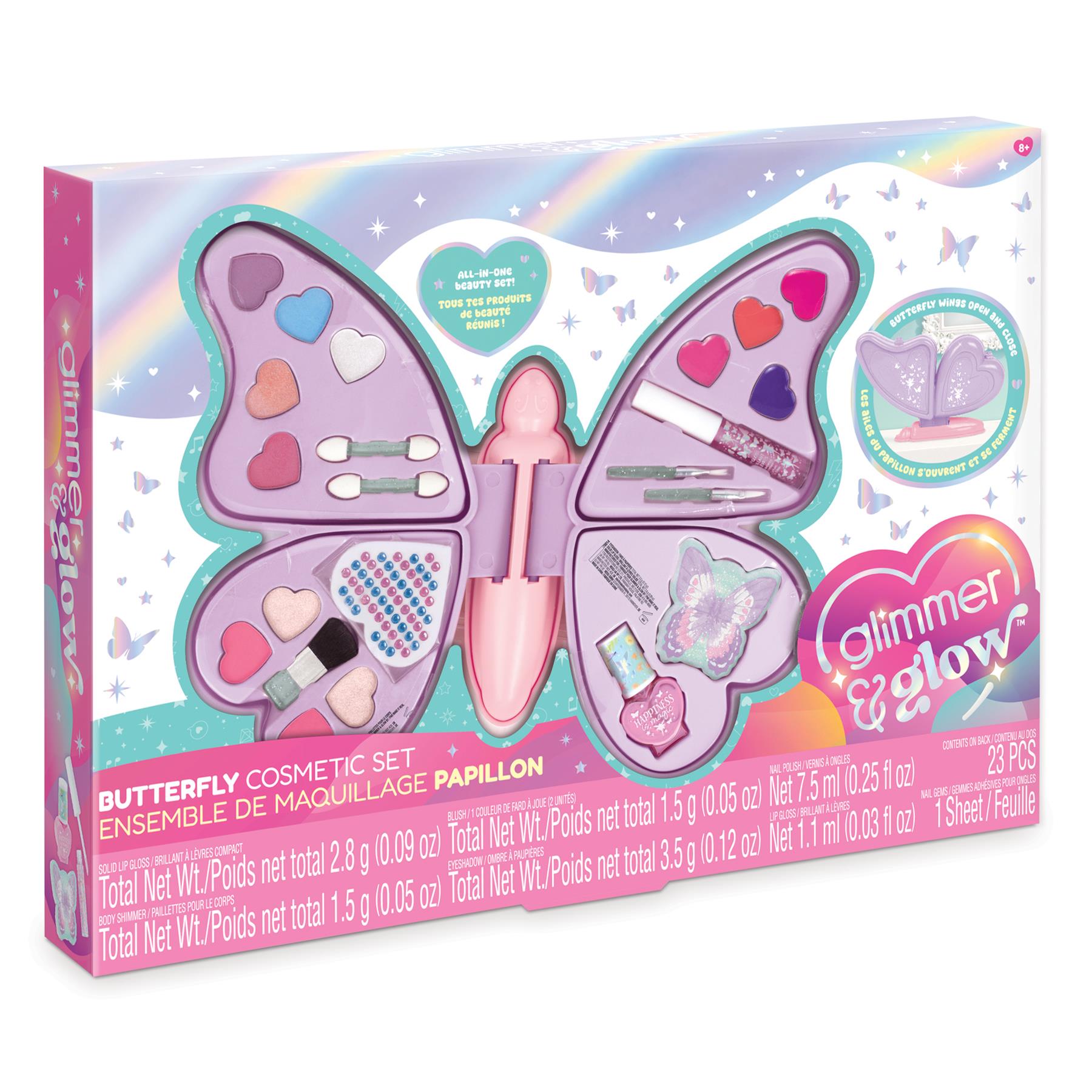 Make It Real Glimmer & Glow Butterfly Cosmetic Set