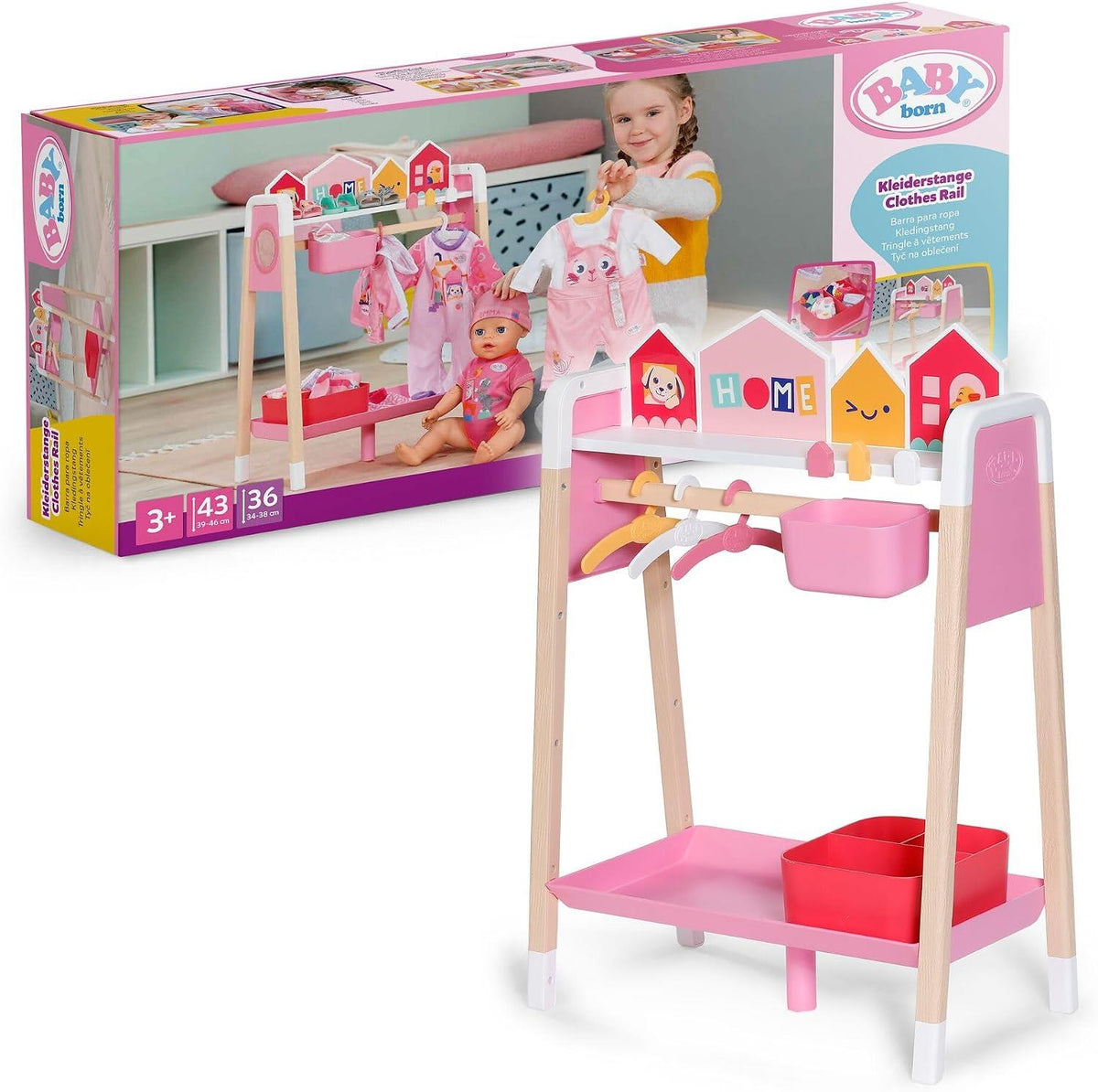 BABY born Clothes Rail with Mirror
