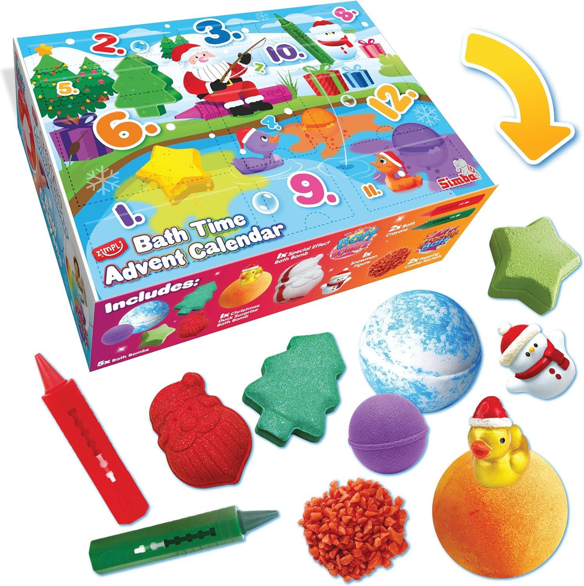 Zimpli Kids 12 Days of Christmas Bath Time Advent Calendar