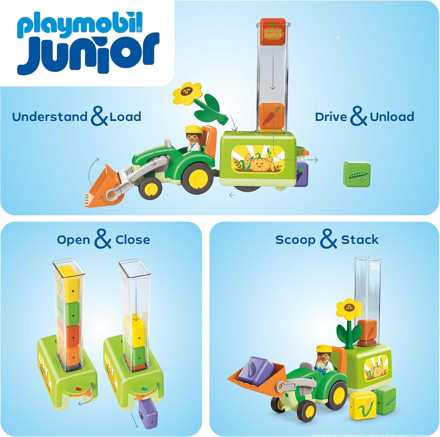 Playmobil Junior Tractor with Load & Drop Planter