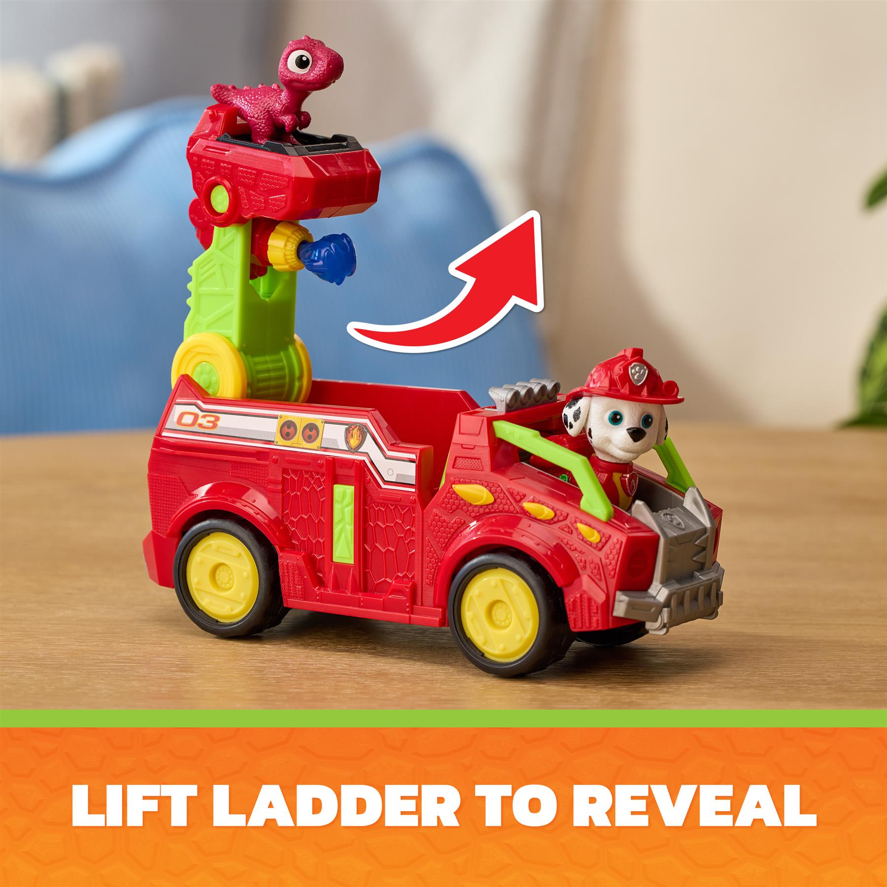 Paw Patrol Dino Themed Vehicle - Marshall