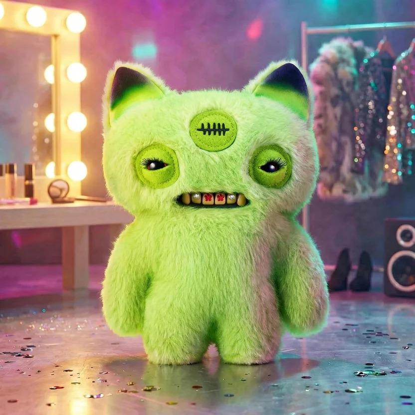 Fuggler Baddies Series 1 9-Inch Plush - Green Annoyed Alien