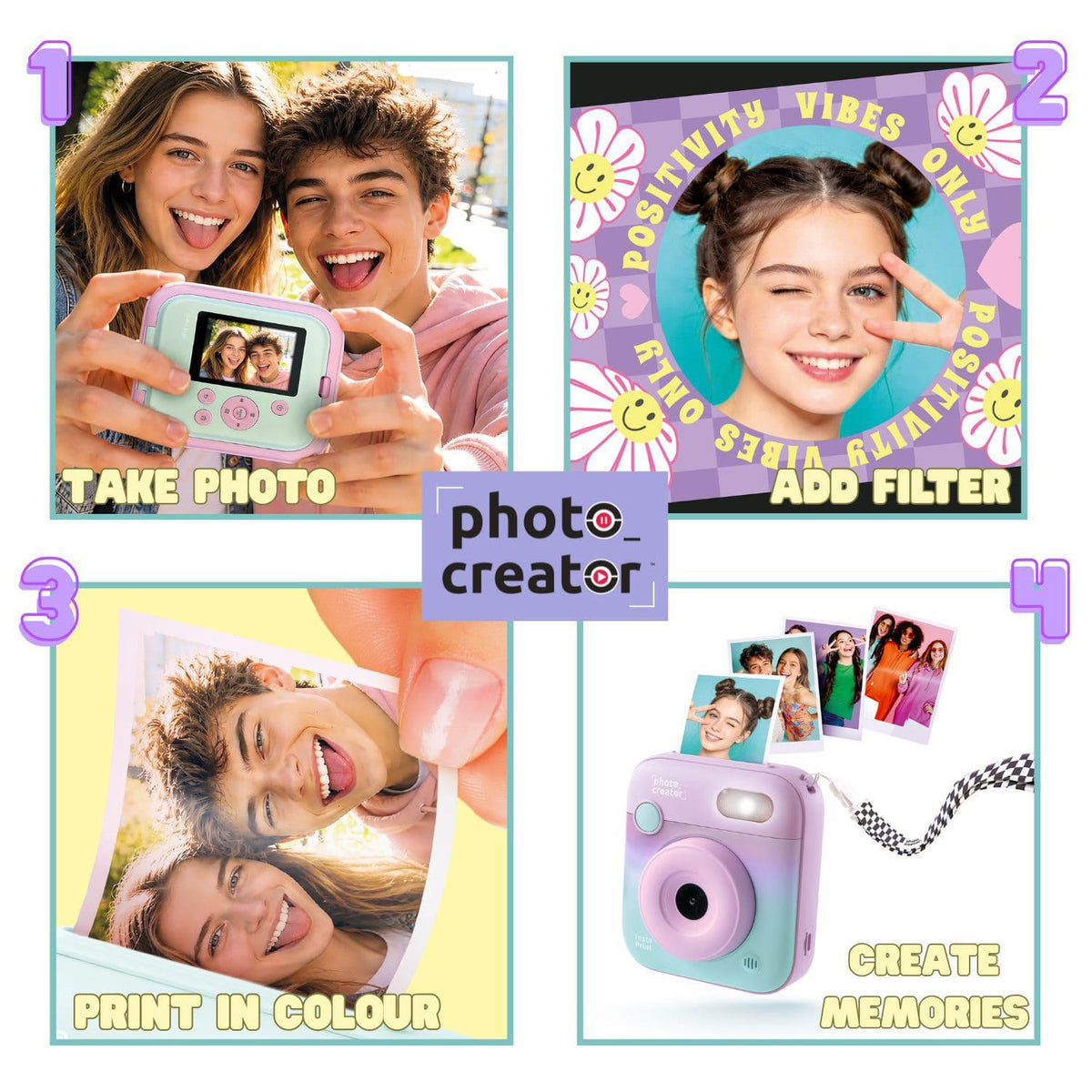 Photo Creator Instant Colour Camera - Lilac