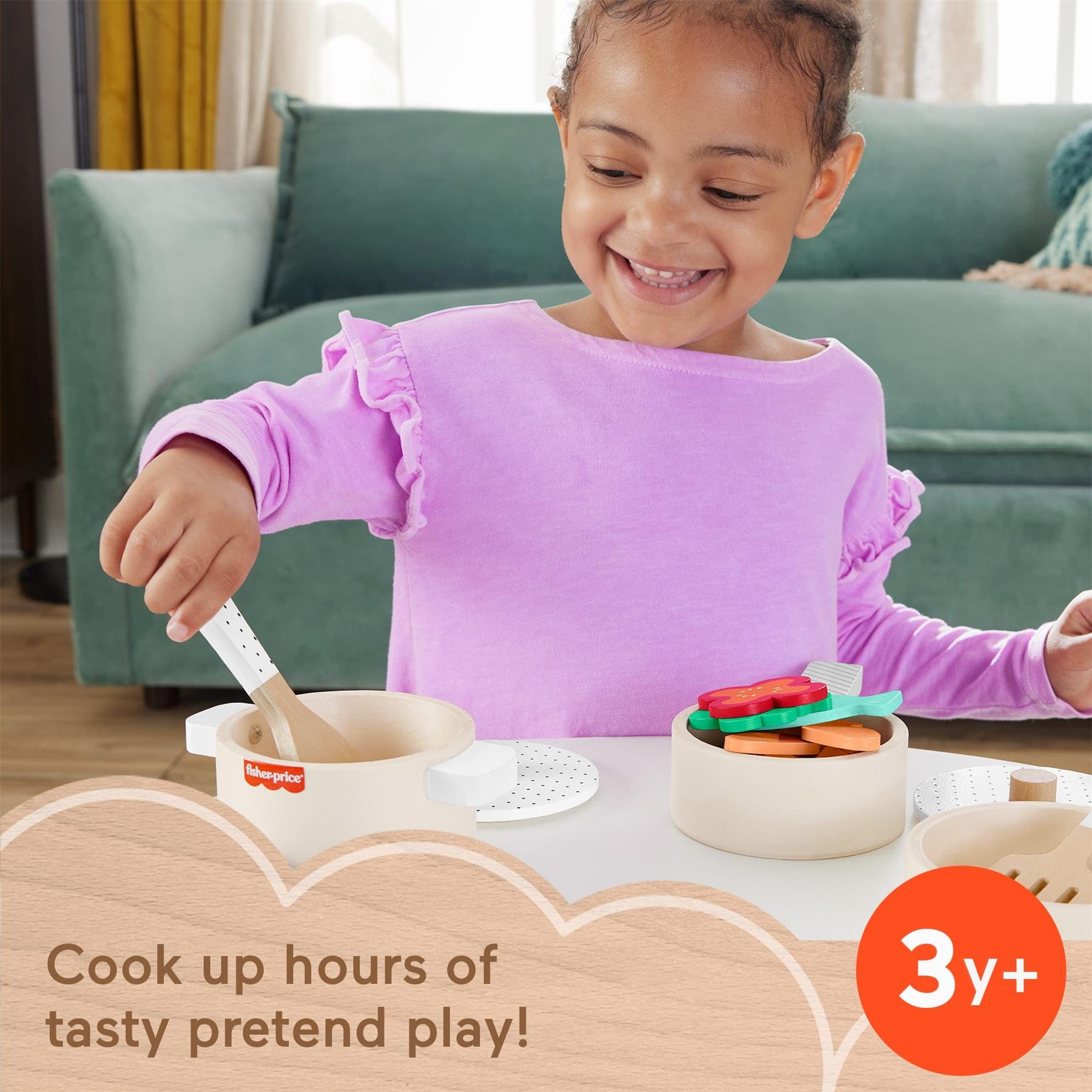 Fisher-Price Wooden Pots & Pans Set