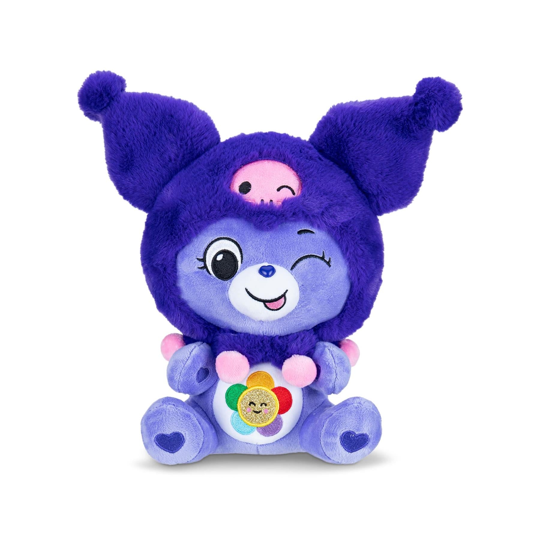 Care Bears x Hello Kitty Harmony Bear as Kuromi Plush 25cm