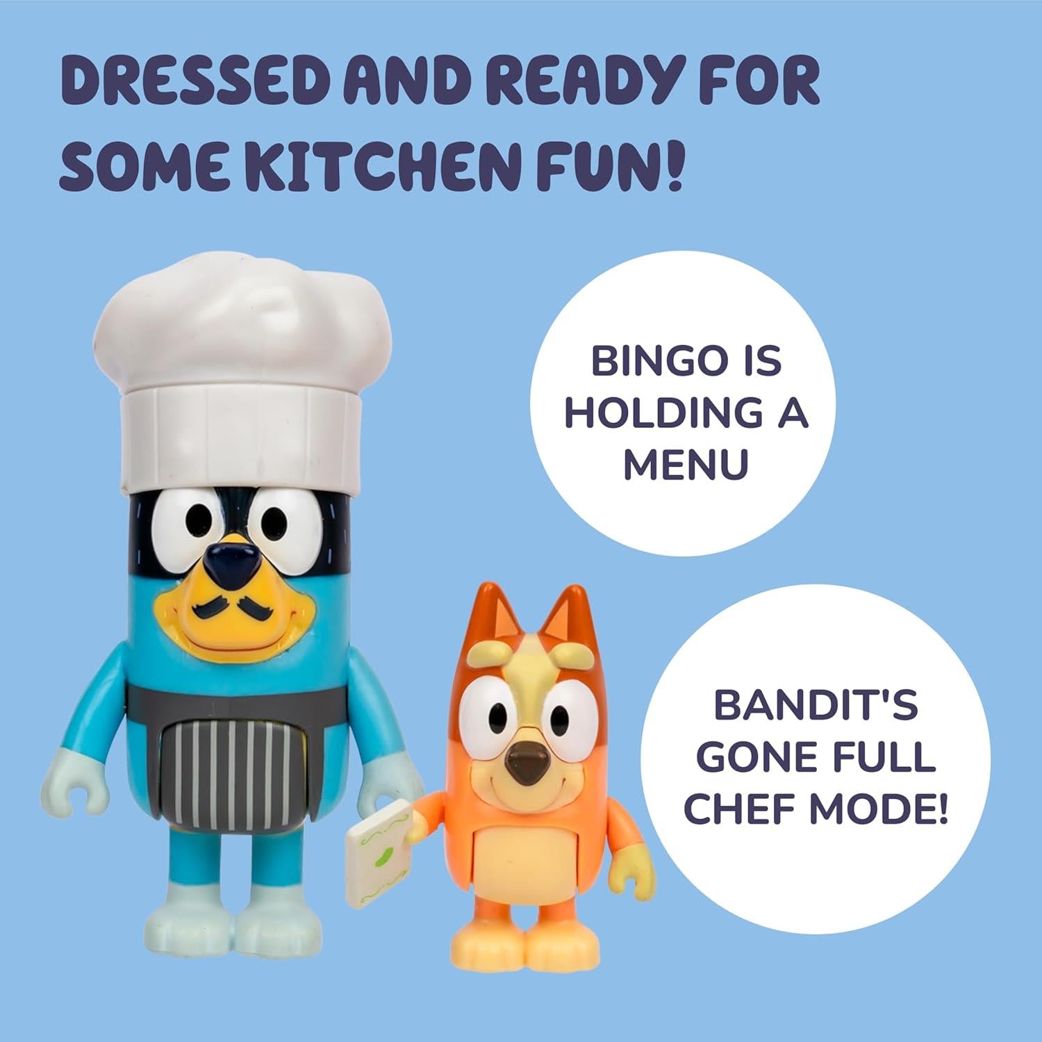 Bluey Let's Play Chef Pavlova 4 Pack Figure Set