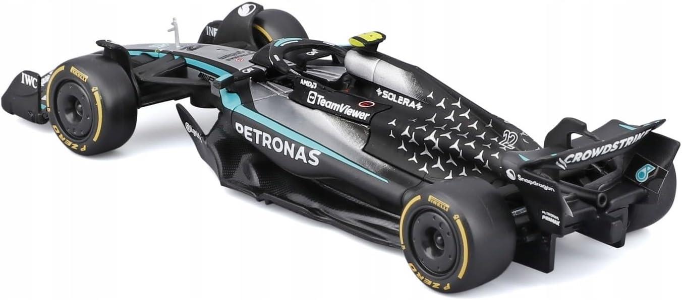 Bhurago Formula 1 1:43 Die-Cast Scale Race Car - AMG Petronas
