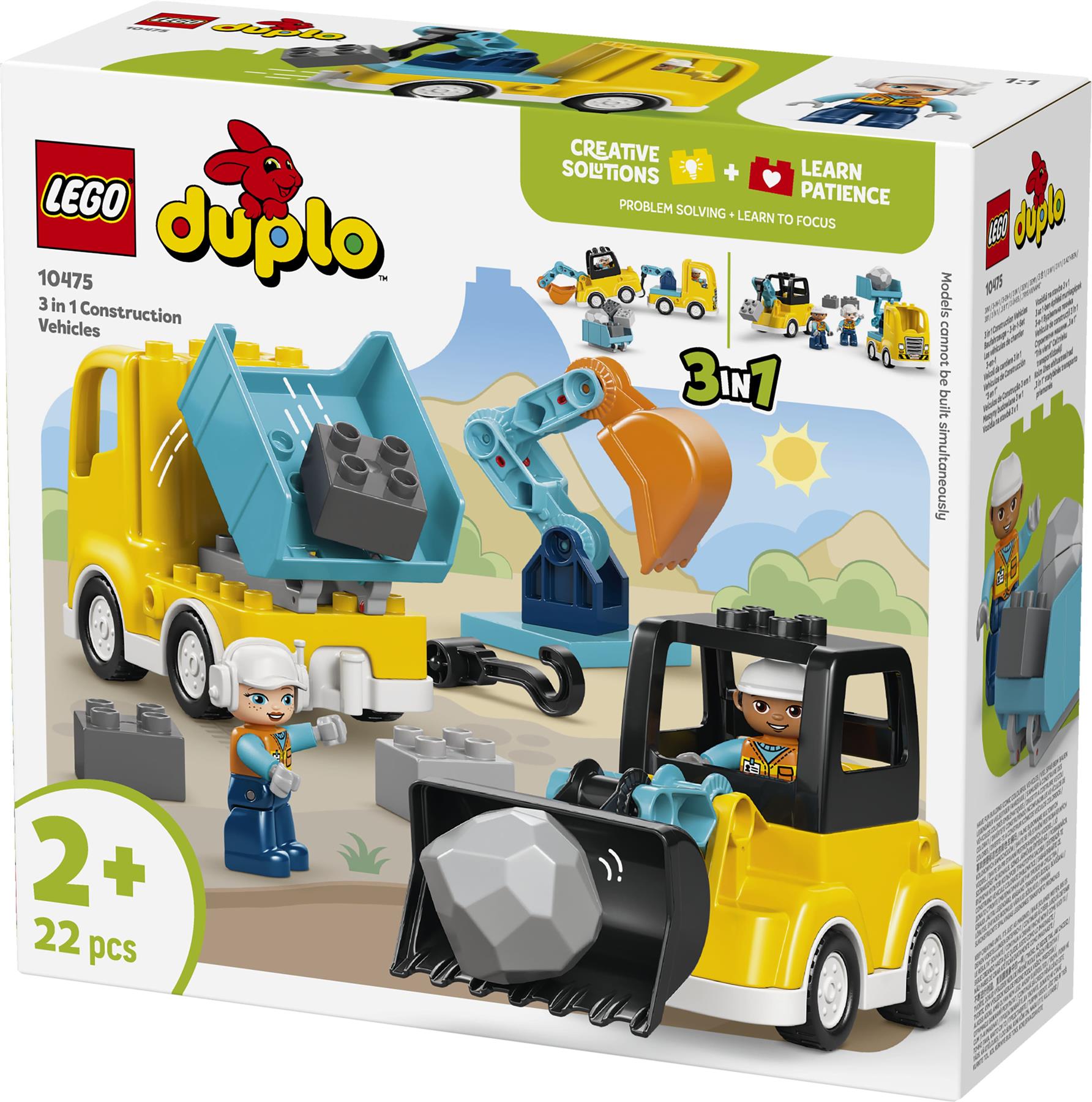 LEGO Duplo 3 in 1 Construction Vehicles 10475