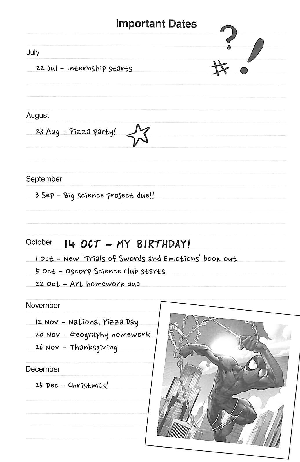 Marvel Spider-Man The Diary of Spider-Man Diary