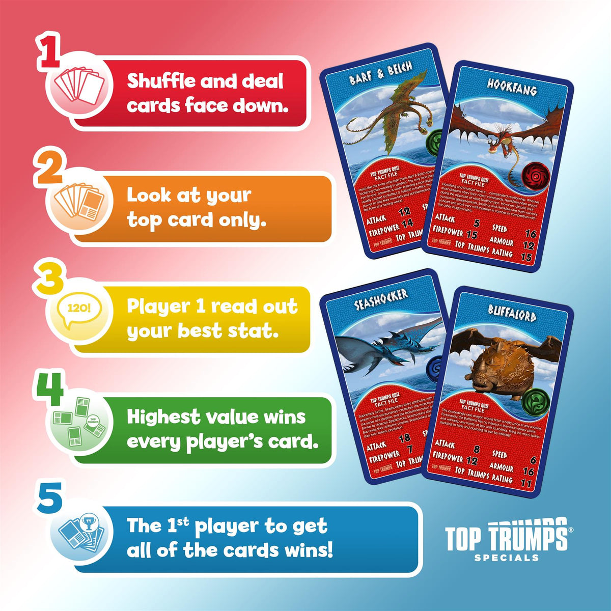 Top Trumps How to Train Your Dragon Card Game