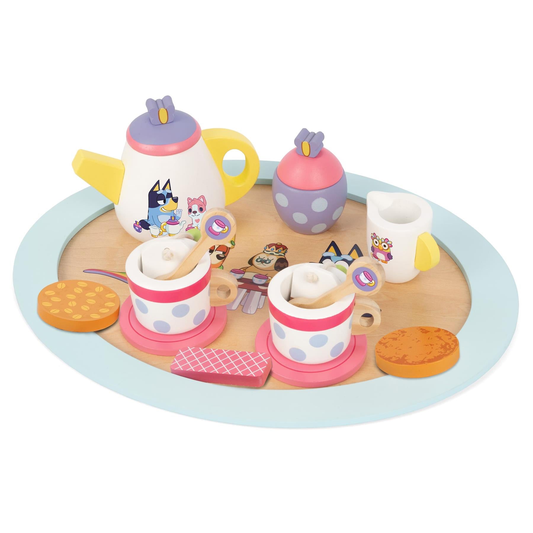 Bluey Wooden 18 Piece Tea Set