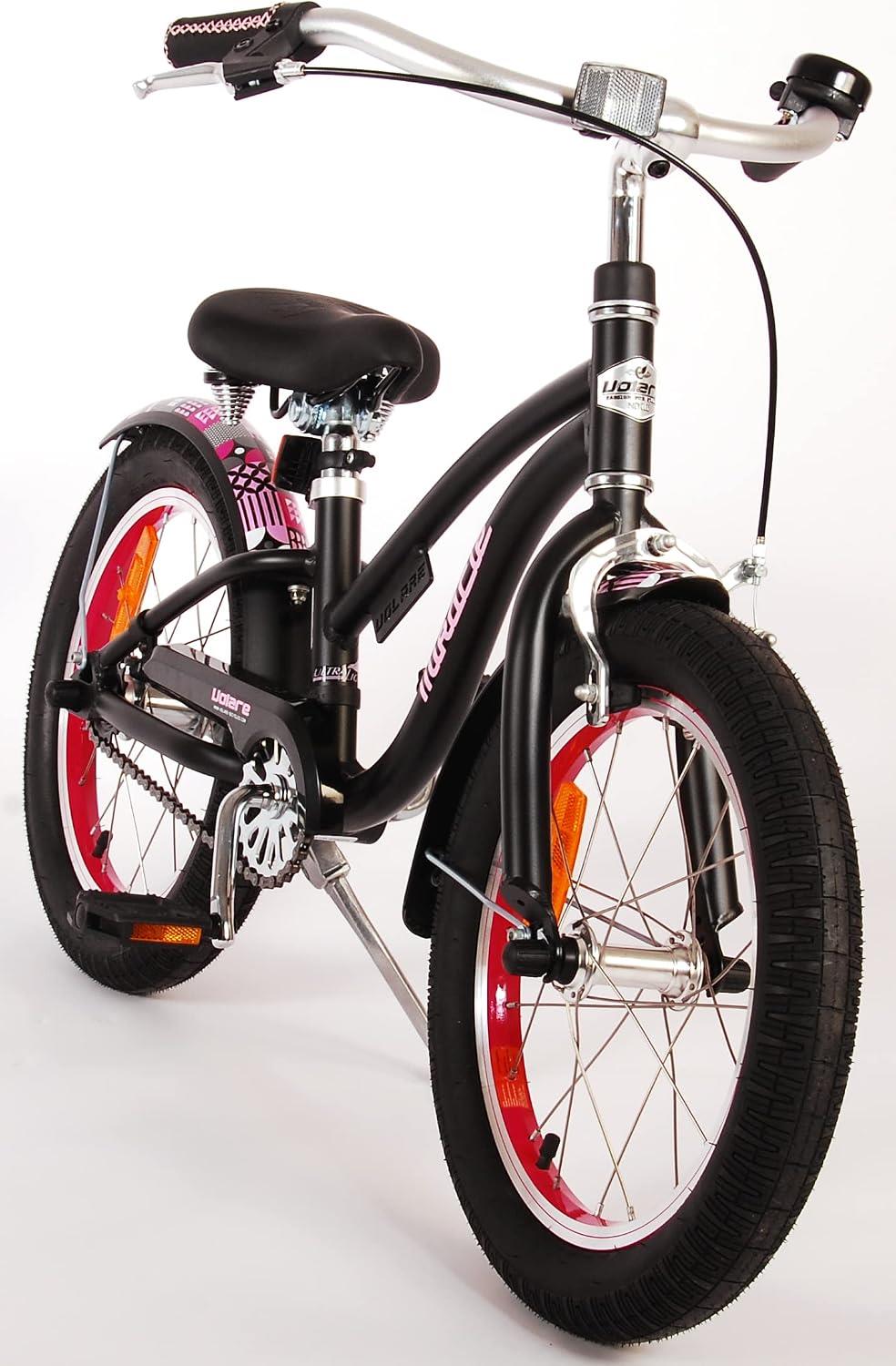 Volare Miracle Cruiser 16-Inch Girl's Bike - Matte Black