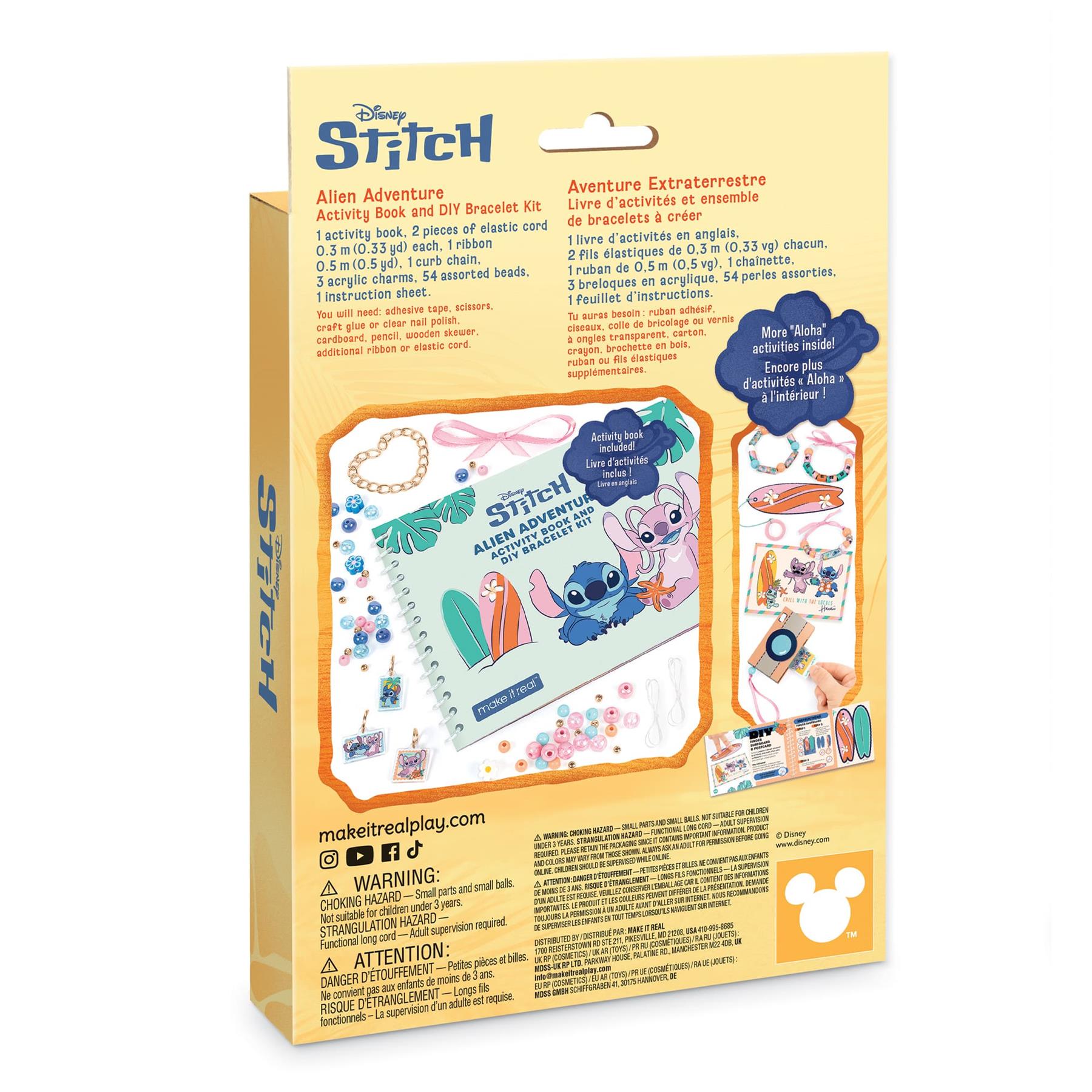 Make It Real Disney's Stitch Alien Adventure Activity Book & DIY Bracelet Kit