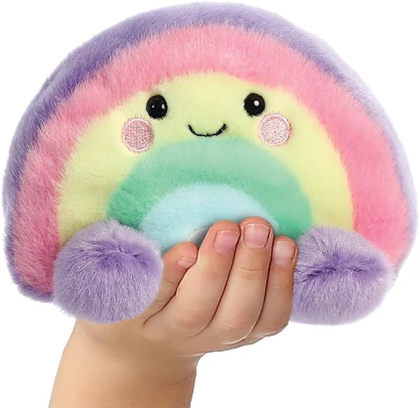 Aurora Palm Pals Vivi Rainbow 5 Inch Plush