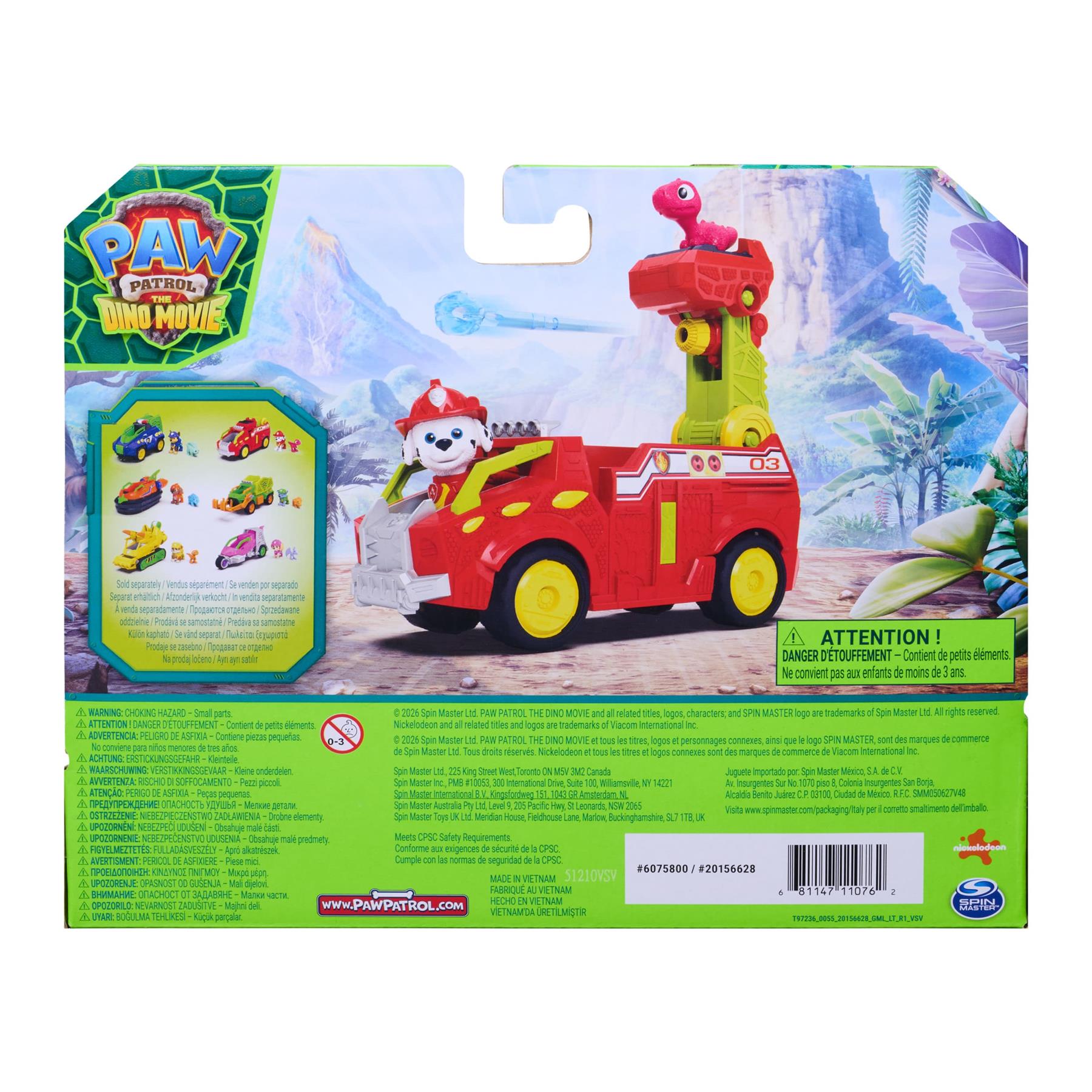 Paw Patrol Dino Themed Vehicle - Marshall