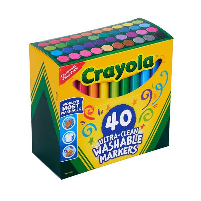 Crayola 40 Count Ultra-Clean Washable Markers