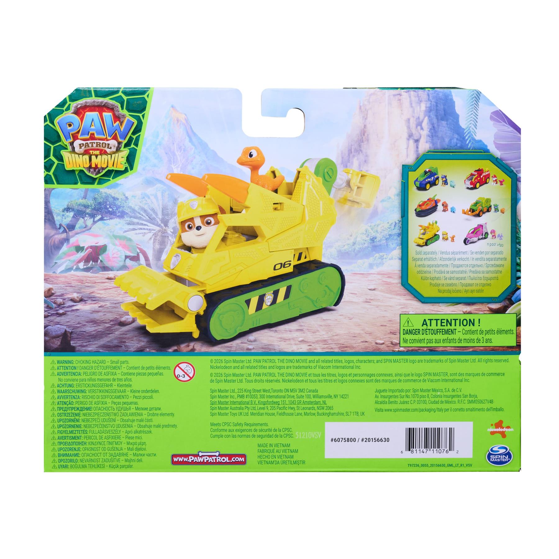 Paw Patrol Dino Themed Vehicle - Rubble