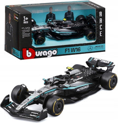 Bhurago Formula 1 1:43 Die-Cast Scale Race Car - AMG Petronas