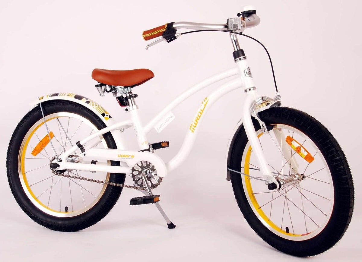Volare Miracle Cruiser 18-Inch Girl's Bike - White