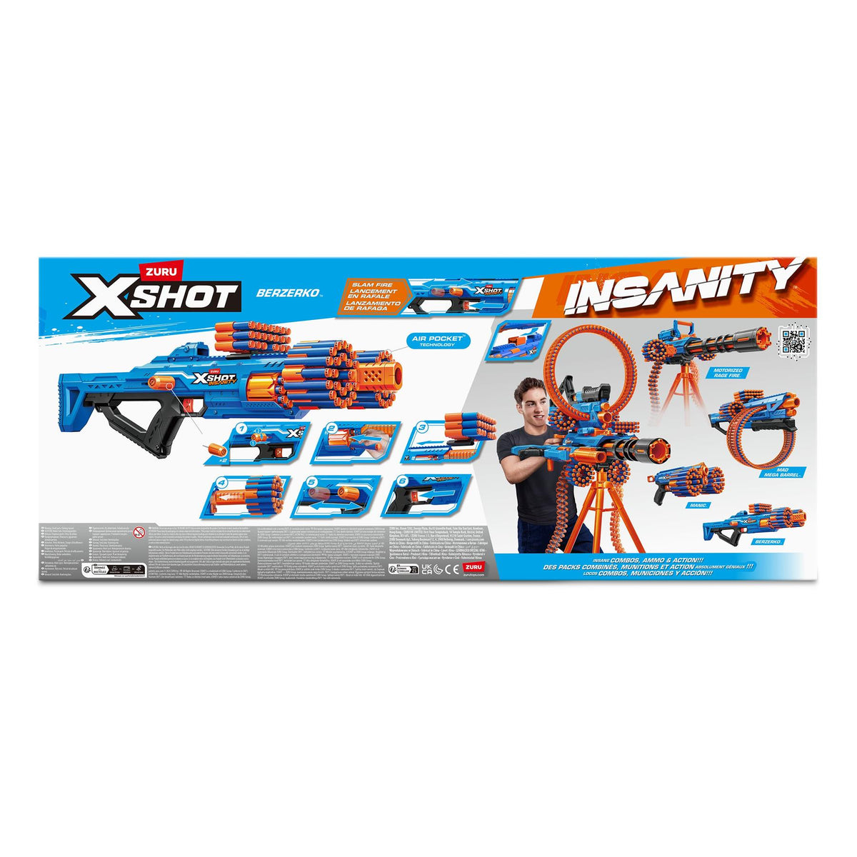 X-Shot Insanity Berzerko 8 Dart Foam Blaster