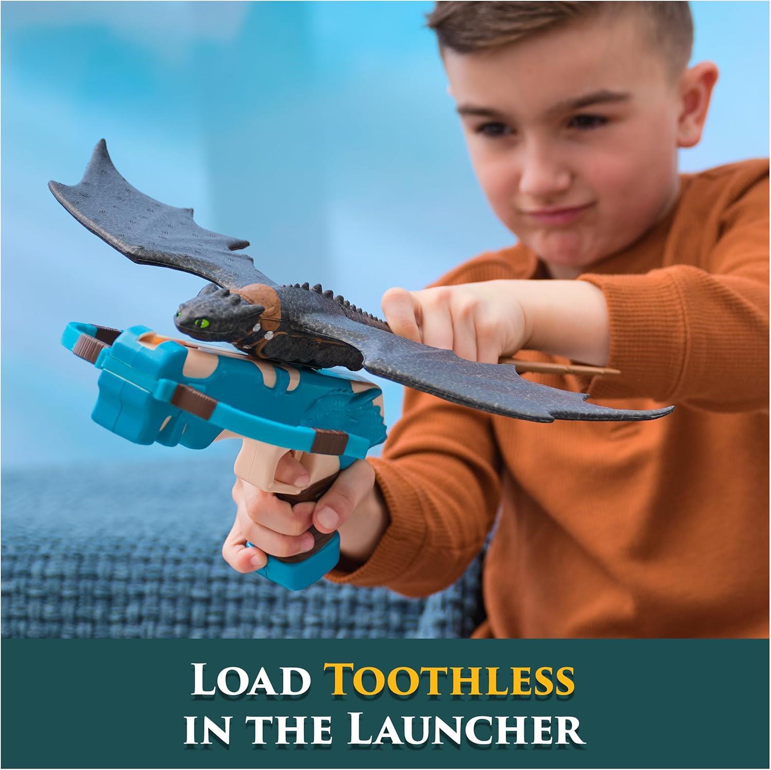 How to Train Your Dragon Toothless Crossbow Launch Flying Stunt Glider